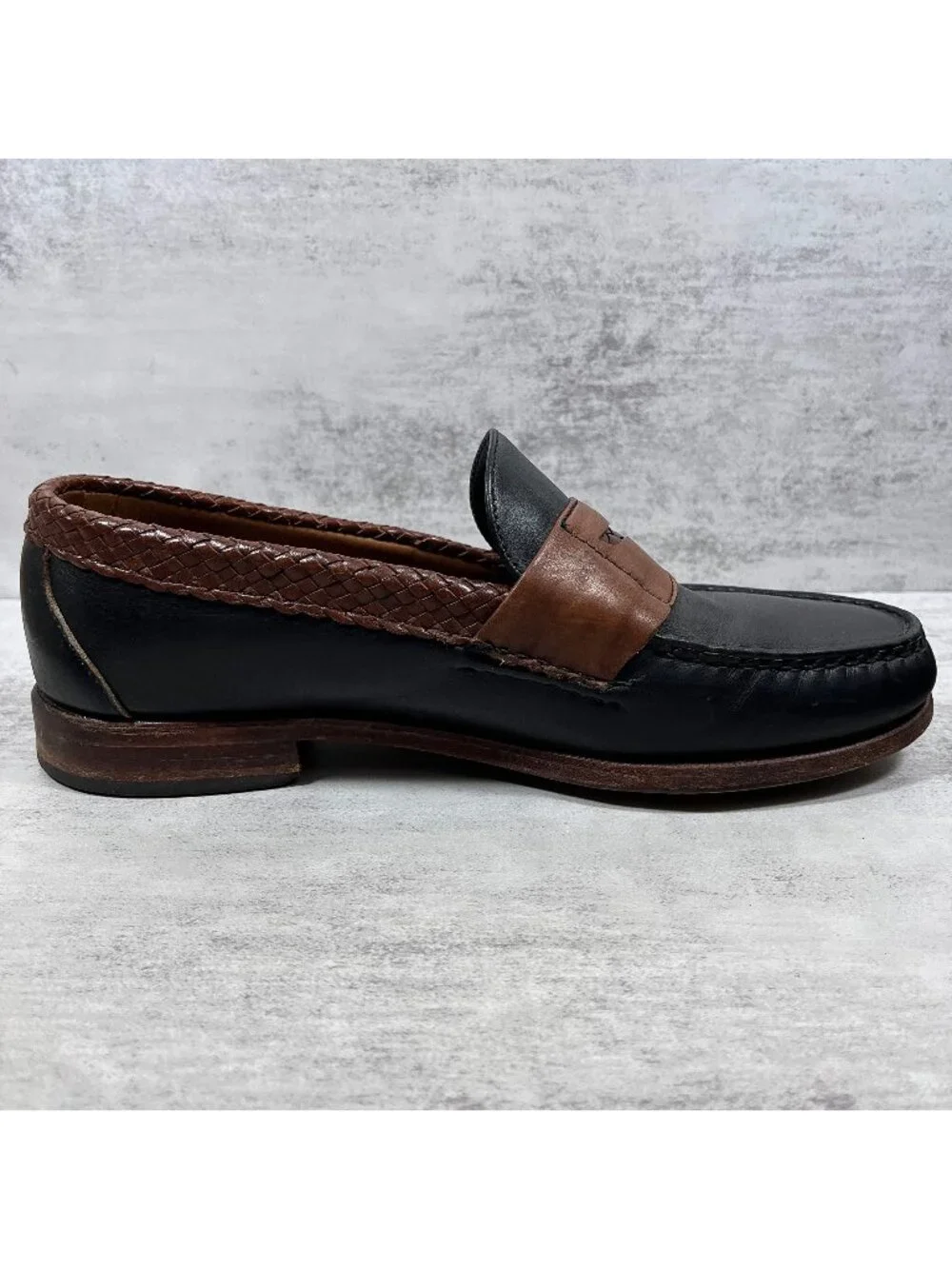 Allen Edmonds Rye NY Braided Penny Loafers - Men's Size 8.5 3E Wide